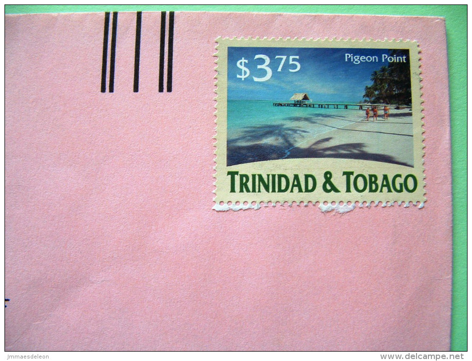 Trinidad & Tobago 2000 Cover To USA - Tourism - Pigeon Point Beach (Scott 603 = 1.75 $) - Trindad & Tobago (1962-...)