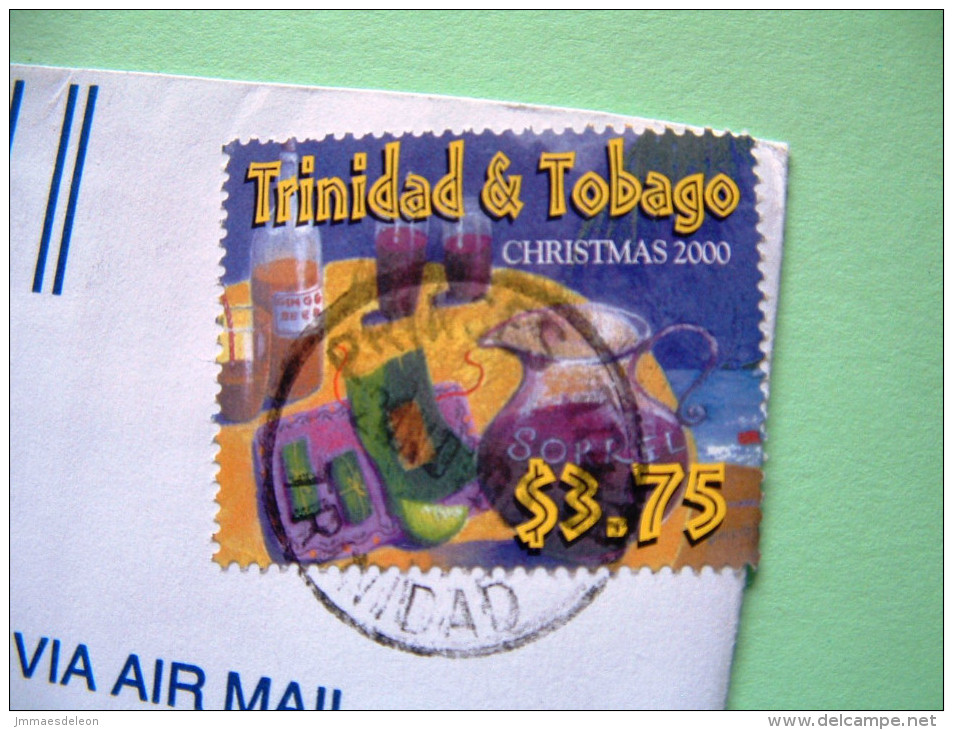 Trinidad & Tobago 2000 Cover To USA - Christmas (Scott 606 = 1.75 $) - Trinité & Tobago (1962-...)