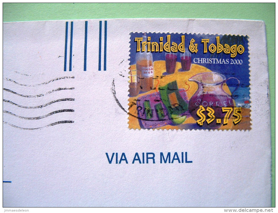 Trinidad & Tobago 2000 Cover To USA - Christmas (Scott 606 = 1.75 $) - Trindad & Tobago (1962-...)
