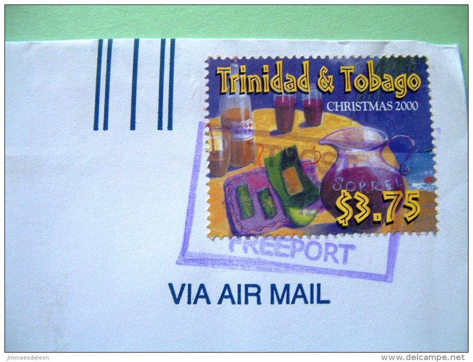 Trinidad & Tobago 2000 Cover To USA - Christmas (Scott 606 = 1.75 $) - Trindad & Tobago (1962-...)