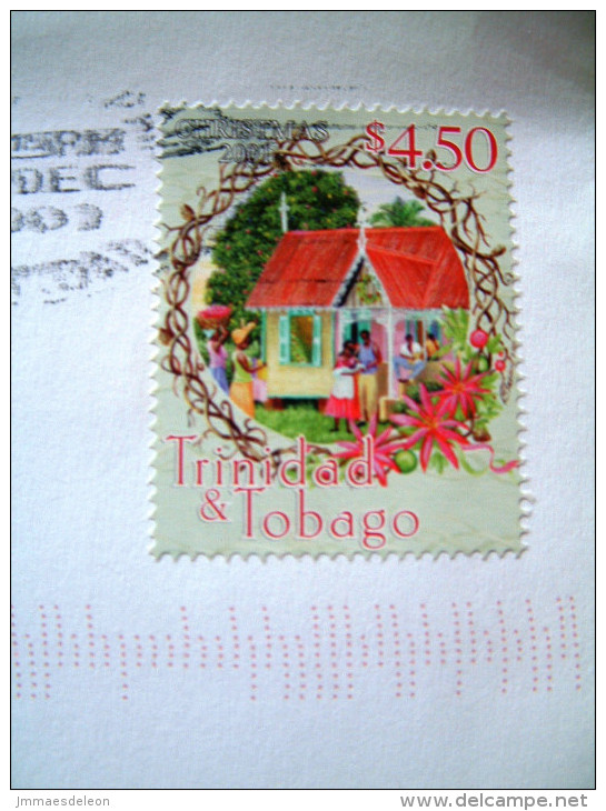 Trinidad & Tobago 2001 Cover To USA - Christmas (Scott 636) - Trinidad & Tobago (1962-...)