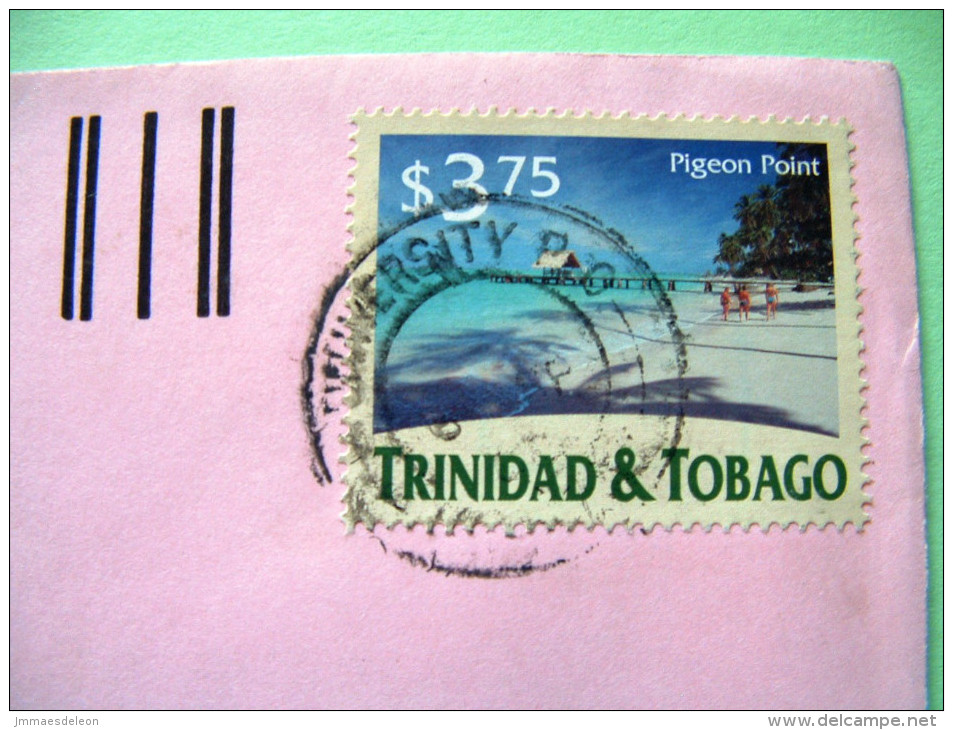 Trinidad & Tobago 2001 Cover To USA - Tourism - Pigeon Point Beach (Scott 606 = 1.75 $) - Trinidad & Tobago (1962-...)