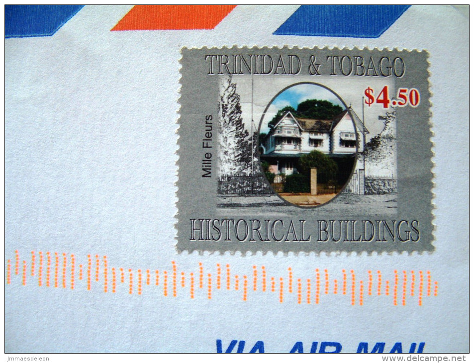 Trinidad & Tobago Cover To England - Historical Building - Mille Fleurs - Trinidad En Tobago (1962-...)