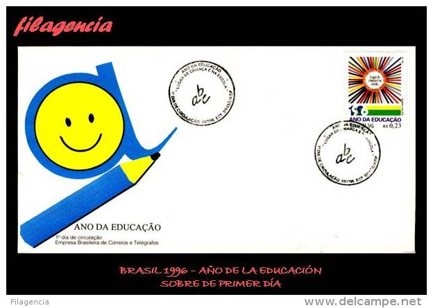 AMERICA. BRASIL SPD-FDC. 1996. AÑO DE LA EDUCACIÓN - FDC