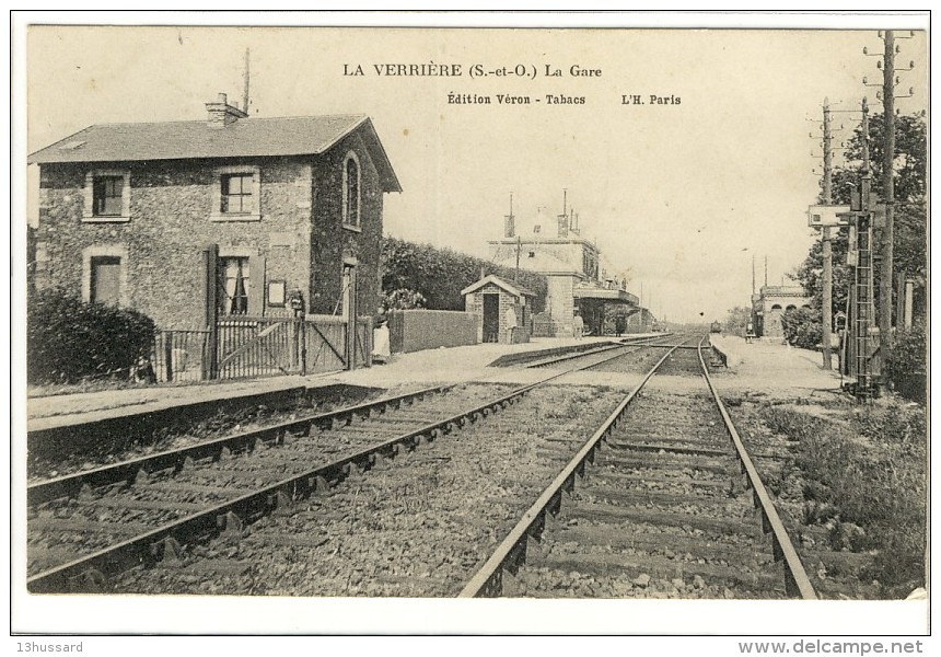 Carte Postale Ancienne La Verrière - La Gare - Chemin De Fer - La Verriere