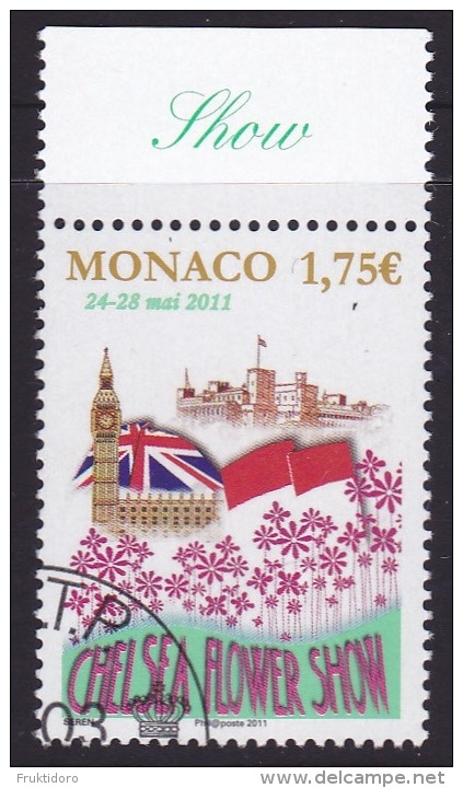 Monaco Mi 3031 Chelsea Flower Show - Big Ben - Grimaldi Palace - 2011 - Unused Stamps