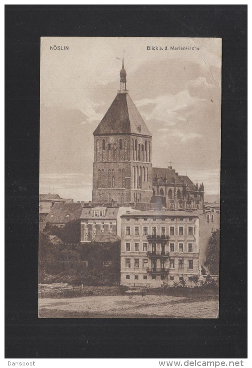 Polen Poland AK Köslin Koszalin Blick A.d. Marienkirche 1921 - Poland