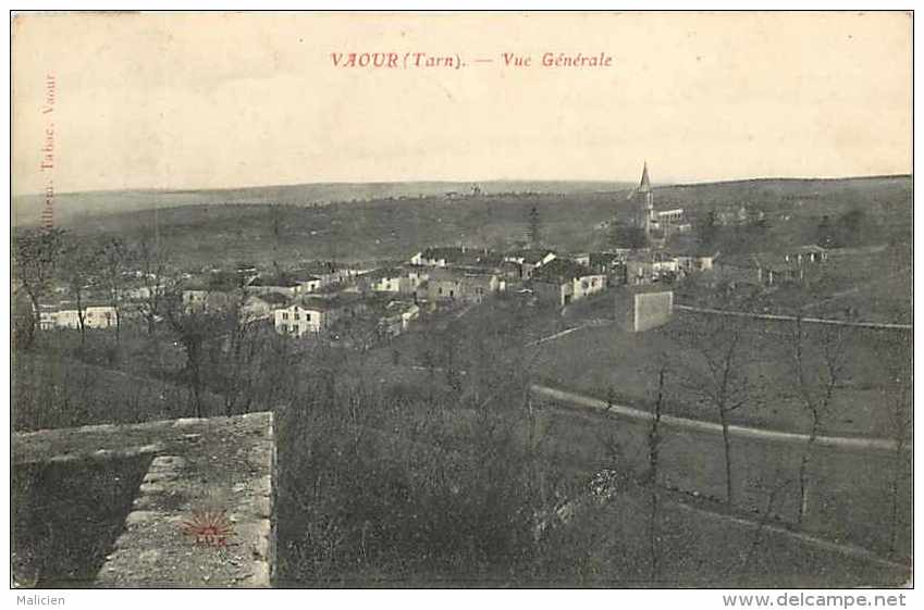 Tarn  - Ref A 127  -vaour - Vue  Générale -carte Bon état - - Vaour