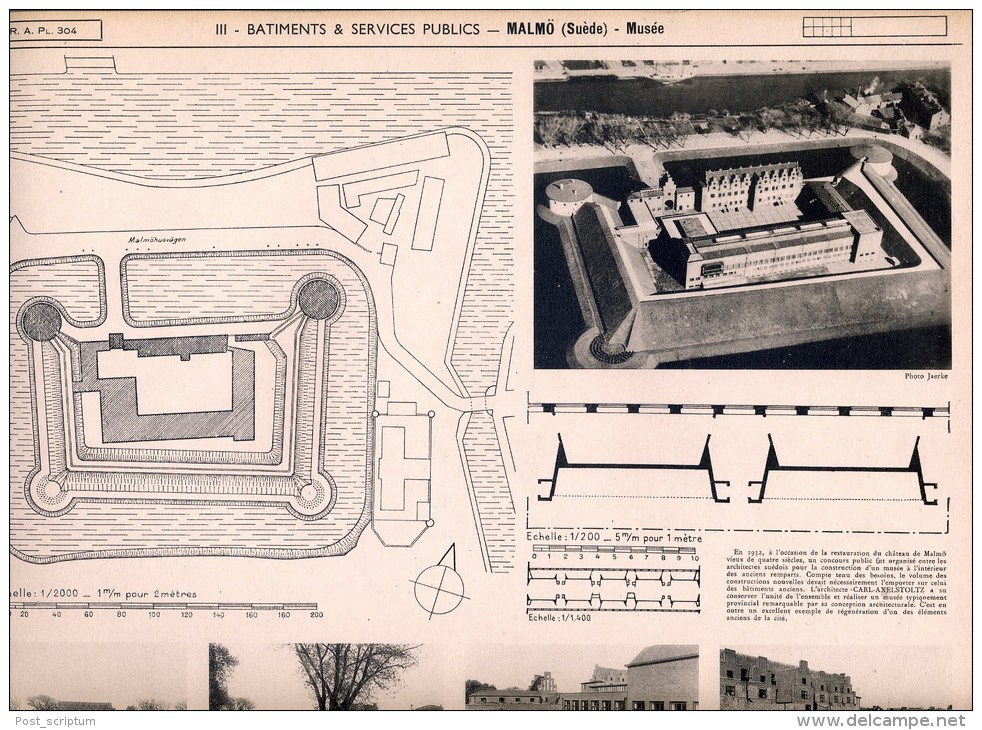 Vieux Papiers - Documents D'urbanisme - Suède Malmö - Musée - Architectuur