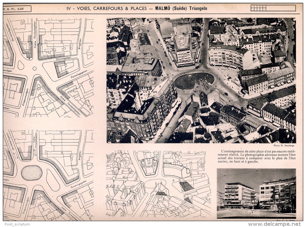 Vieux Papiers - Documents D'urbanisme - Suède Malmö - Triangeln - Architektur