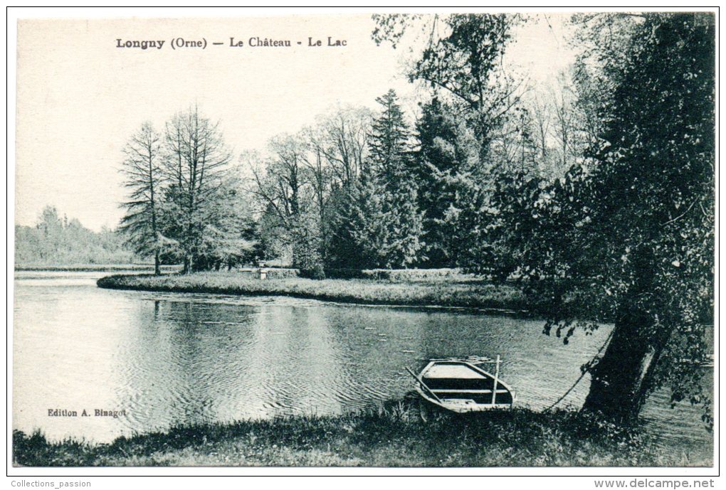 CP, 61, LONGNY, Le Château, Le Lac, Vierge - Longny Au Perche