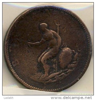 PIECE MONNAIE DEMI PENNY GRANDE BRETAGNE # GEORGE III # 1789 # - B. 1/2 Penny