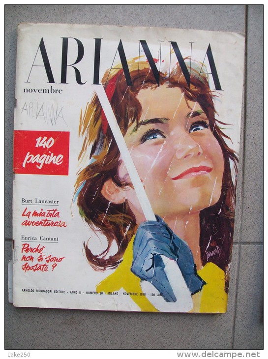 ARIANNA  Novembre 1958 RIVISTA DI MODA Anticipatore Di COSMOPOLITAN - Fashion