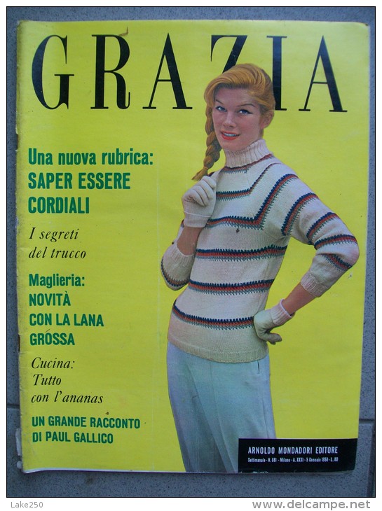 GRAZIA Rivista Di Moda Italiana 5/11/1958 - Fashion