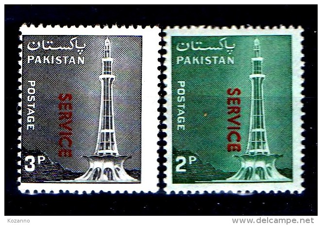 PAKISTAN  Lot Of 2 Good Stamps Very Fine MNH!! Service Postage  /  2 Timbres** - Pakistán