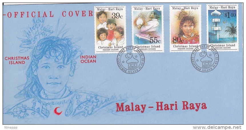 Christmas Island 1989 Malay Hari Raya FDC - Christmas Island