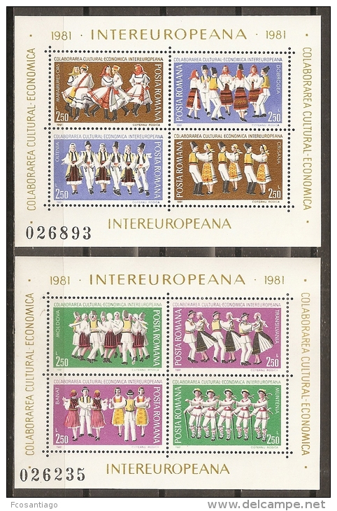 BAILES - RUMANÍA 1981 - Yvert #H148/49 - MNH ** - Baile