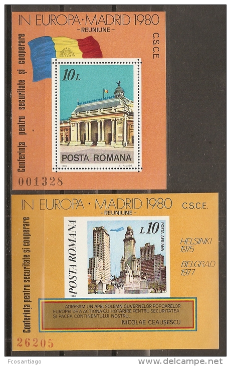 RUMANÍA 1980 - Yvert #H146/46a - MNH ** - Nuevos