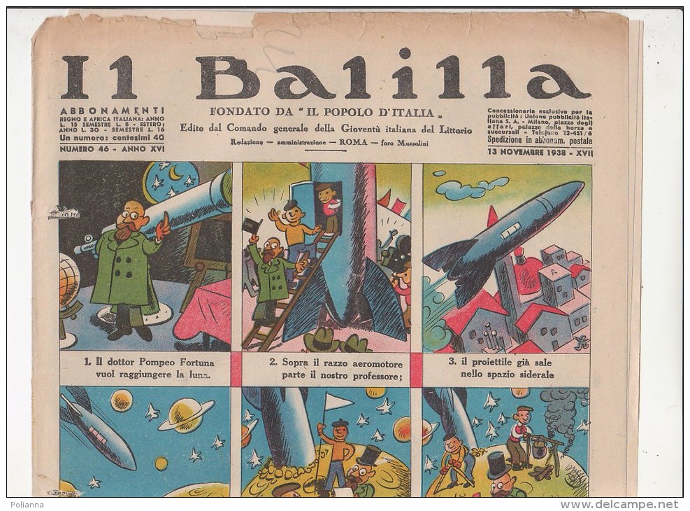 RA#32#02 IL BALILLA FONDATO DAL POPOLO D'ITALIA 13 Novembre 1938/SBARCO DEI MILITARI LEGIONARI A NAPOLI - Klassiekers 1930-50