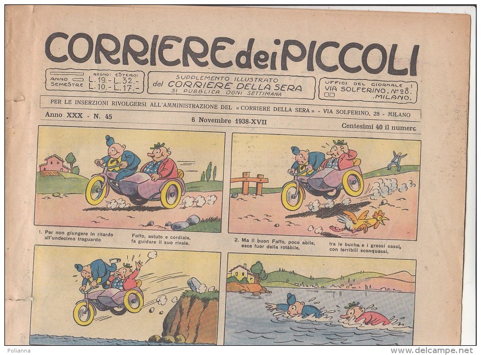 RA#32#10 CORRIERE DEI PICCOLI 6 Novembre 1938/Illustrazioni SGRILLI/NEGRIN/Mc MANUS - Corriere Dei Piccoli