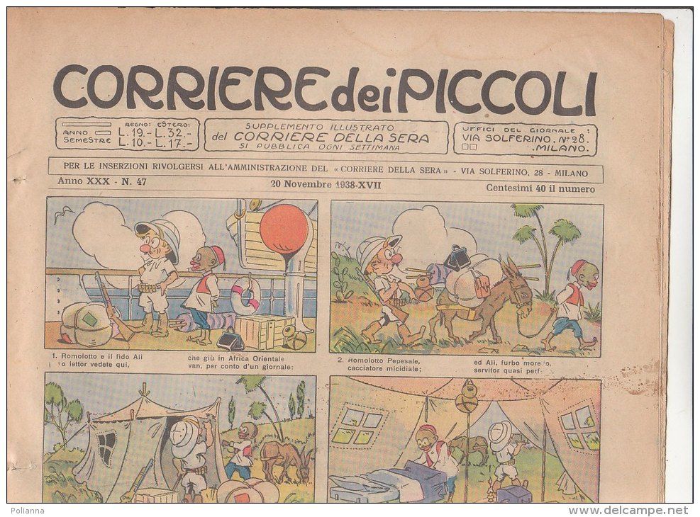 RA#32#12 CORRIERE DEI PICCOLI 20 Novembre 1938/Illustrazioni SILVA/ZUFFI/DIRKS/SGRILLI - Corriere Dei Piccoli