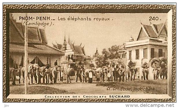 CHOCOLAT SUCHARD : IMAGE N° 240 . PNOM-PENH . LES ELEPHANTS ROYAUX . CAMBODGE . - Suchard