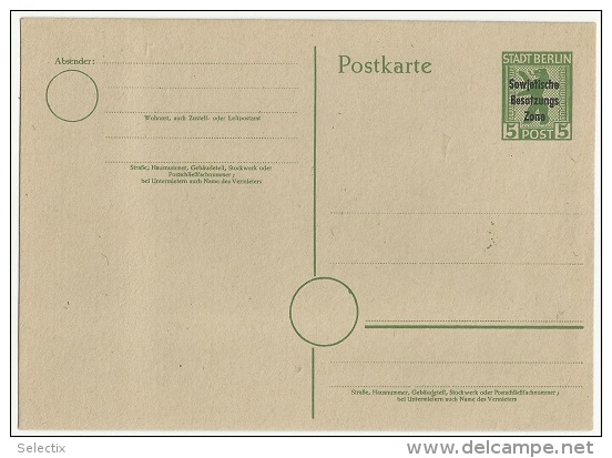 Germany 1948 Berlin - Soviet Zone - Postcards - Mint