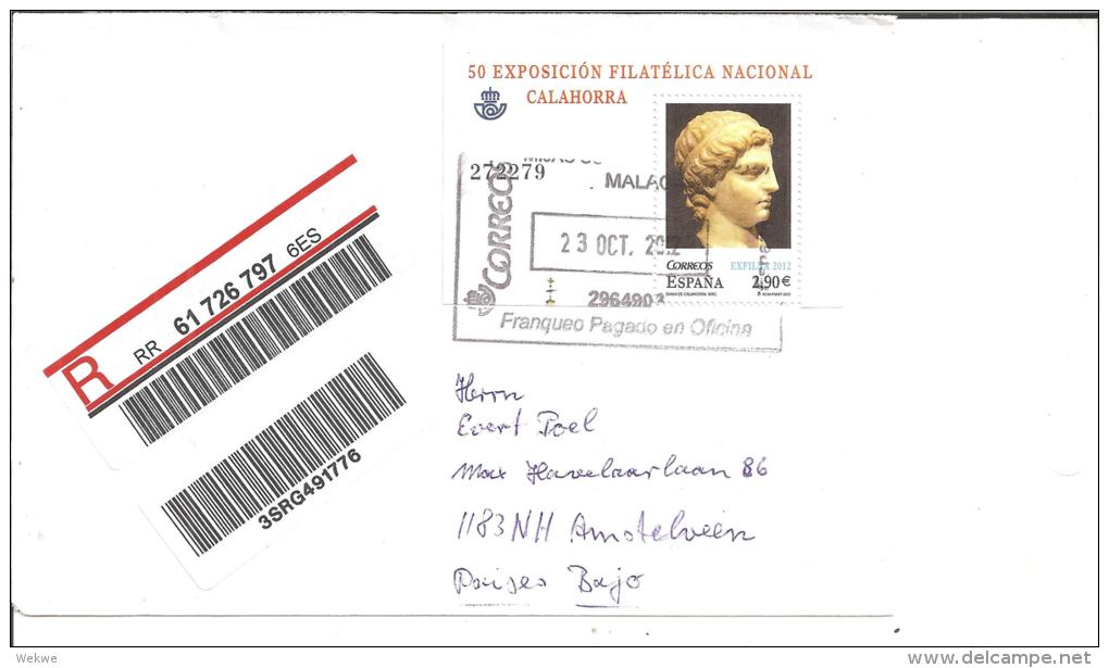 EP312//  - SPANIEN - Bedarfsbrief Nach Holland Mit Blockmarke Freigemacht (antiker Frauenkopf) - Covers & Documents