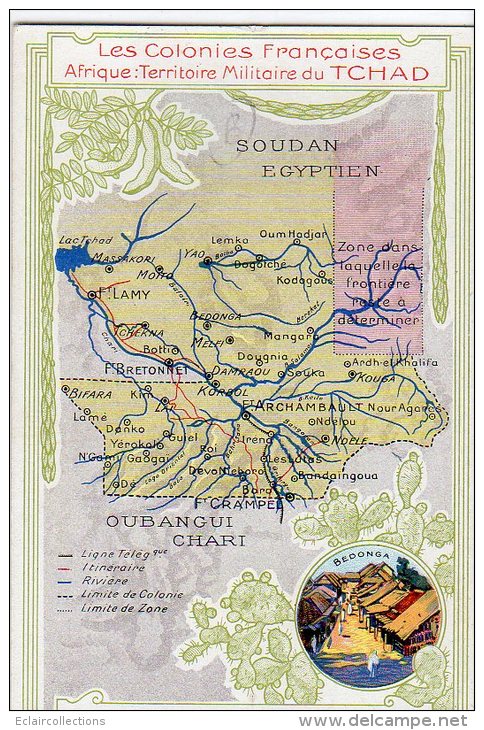 Afrique Noire A.E.F.    Tchad   Carte Des Chocolats D'Aiguebelle   ( Voir Scan ) - Tchad