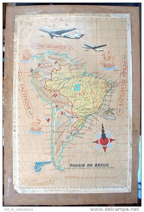 Affiche Compagnie Aérienne Panair Do Brasil / 1954 - Posters