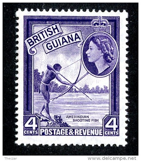 115 X)  Br.Guiana 1963  SG.334ab ~    Mnh**deep Violet - British Guiana (...-1966)