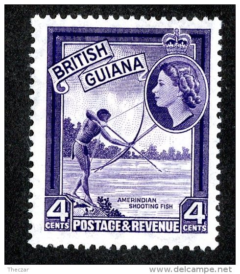 116 X)  Br.Guiana 1963  SG.334ab ~    Mnh**deep Violet - British Guiana (...-1966)