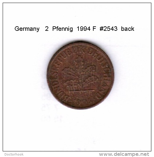 GERMANY    2  PFENNIG  1994 F   (KM # 106a) - 2 Pfennig