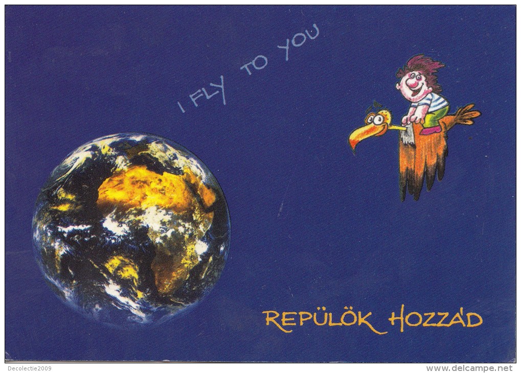 ZS48453 Rpulok Hozzad I Fly To You Child Enfant Bird Oisseaux     2 Scans - Humorvolle Karten