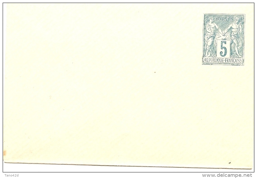 LSAU3 - EP ENVELOPPE SAGE 5c VERT FONCE 107x70mm DATE 816 - Enveloppes Types Et TSC (avant 1995)