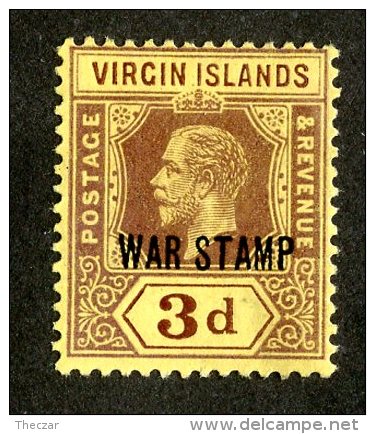 212 X)  Br. Virgin Is. 1916  SG.79a -sc MR2-lemon    M* - British Virgin Islands