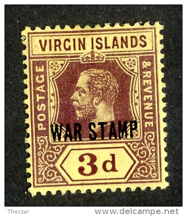 214 X)  Br. Virgin Is. 1916  SG.79a -sc MR2-lemon    M* - British Virgin Islands