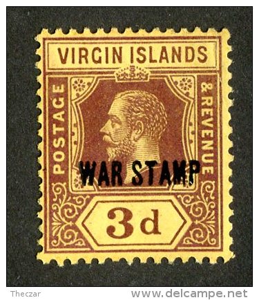 215 X)  Br. Virgin Is. 1916  SG.79a -sc MR2-lemon    M* - British Virgin Islands