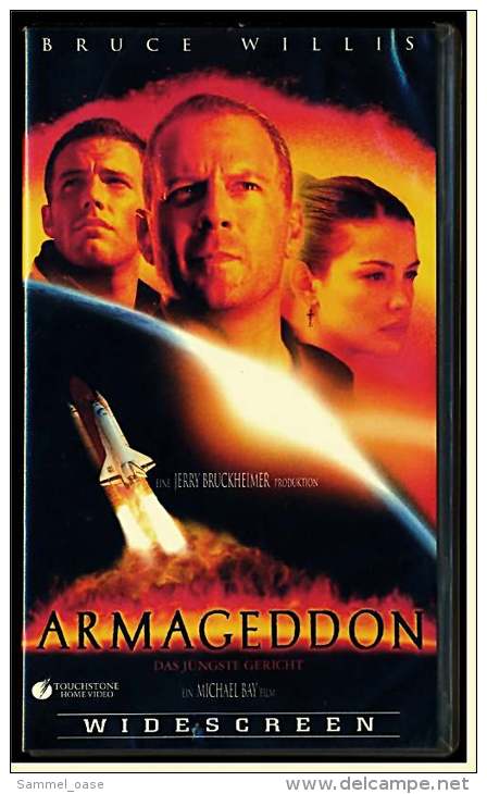 VHS Video , Armageddon  -  Mit :  Bruce Willis, Billy Bob Thornton, Ben Affleck, Steve Buscemi , Liv Tyle  -  Von 1998 - Action, Adventure