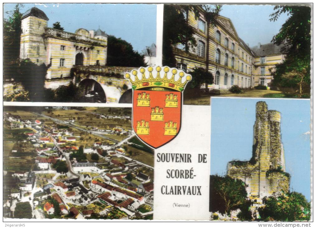 CPSM SCORBE CLAIRVAUX (Vienne) - Souvenir De.....4 Vues - Scorbe Clairvaux