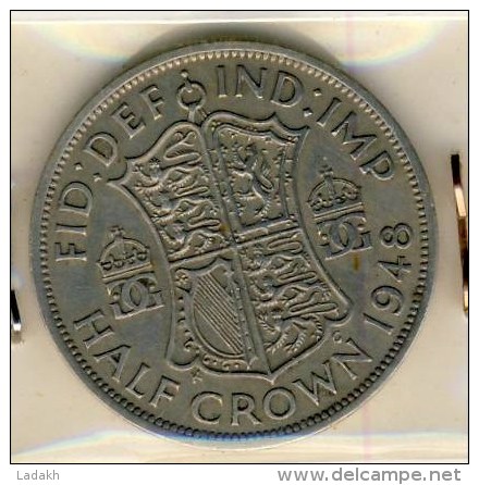 PIECE MONNAIE 1/2 COURONNE 1948 # GRANDE BRETAGNE #GEORGE VI # GEORGIUS - K. 1/2 Crown