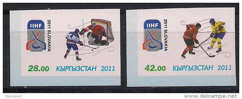 Kyrgyzstan. 2011 Ice Hockey World Championship. Slovakia. 2v IMPERFORATED C - Kirghizistan