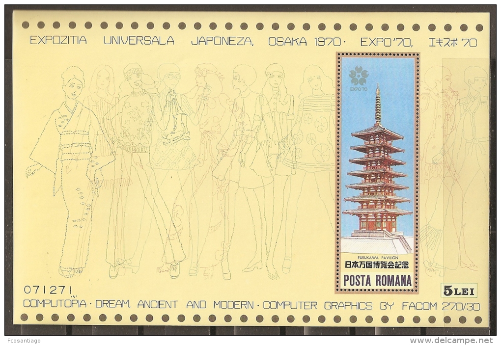 OSAKA'70 - RUMANÍA 1970 - Yvert #H80 - MNH ** - 1970 – Osaka (Japan)