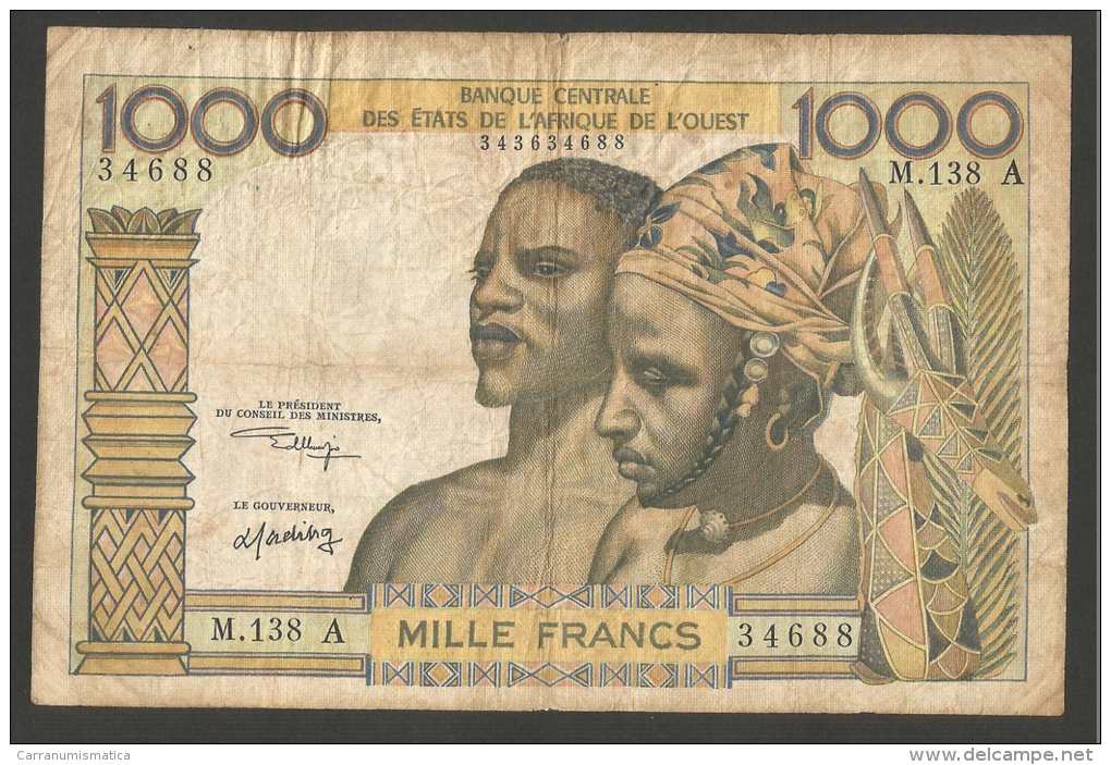 BANQUE CENTRALE Des ETATS De L´ AFRIQUE De L´ OUEST - 1000 Francs (M. 138 A - 34668 - Altri – Africa