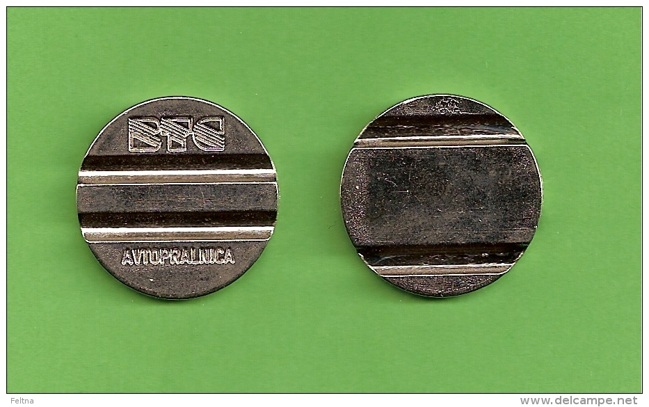 SLOVENIA LJUBLJANA BTC CAR WASH NICKEL PLATED TOKEN - Other & Unclassified