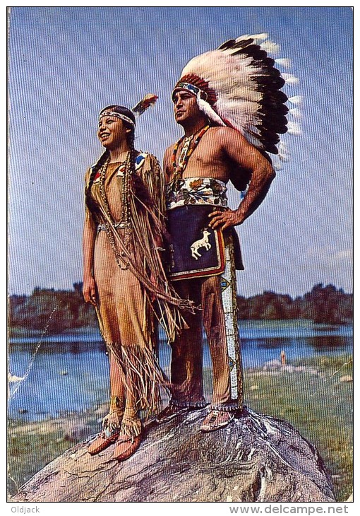 Caughnawaga Indian Reserve Canada (couple) - Moderne Ansichtskarten