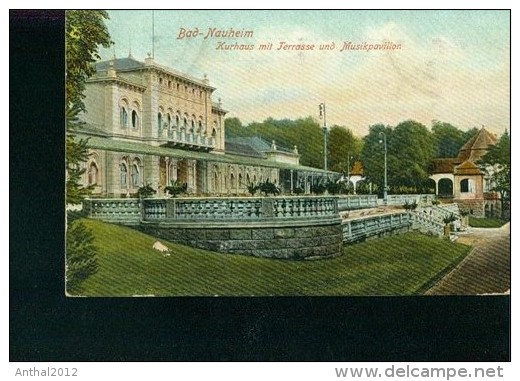 Litho Bad Nauheim 1906 Kurhaus Mit Terrasse Und Musikpavillon Dr. Trenkler & Co. - Bad Nauheim