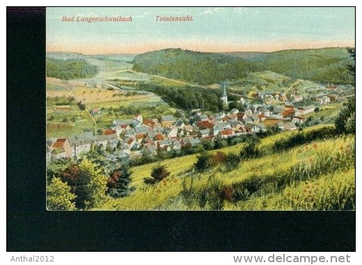 Litho Bad Langenschwalbach 1919 Totalansicht Wohnhäuser Ludwig Feist 6261 - Bad Schwalbach