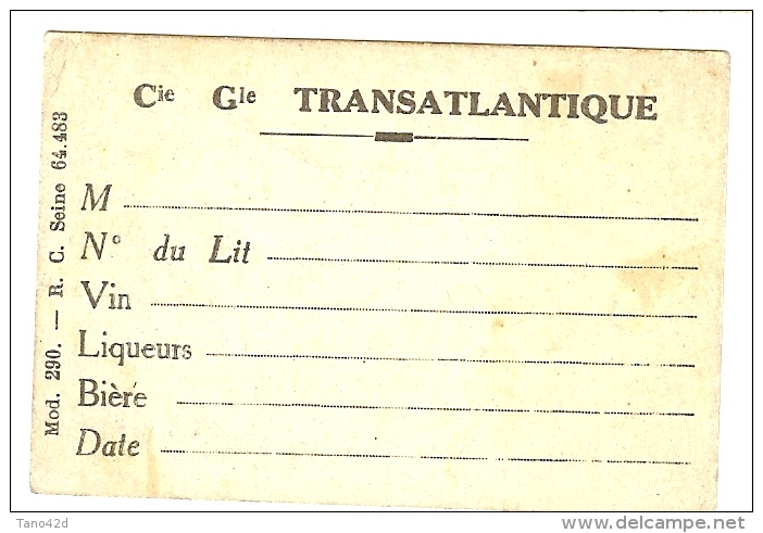 LBR29 - C.IE G.LE TRANSATLANTIQUE - FRENCH LINE - 3 DOCUMENTS - Autres & Non Classés