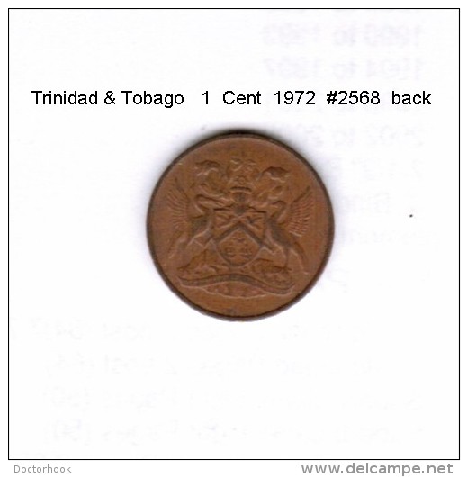TRINIDAD &amp; TOBAGO    1  CENT  1972   (KM # 1) - Trinidad En Tobago